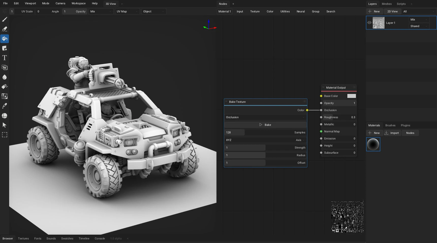 ArmorPaint texture baking