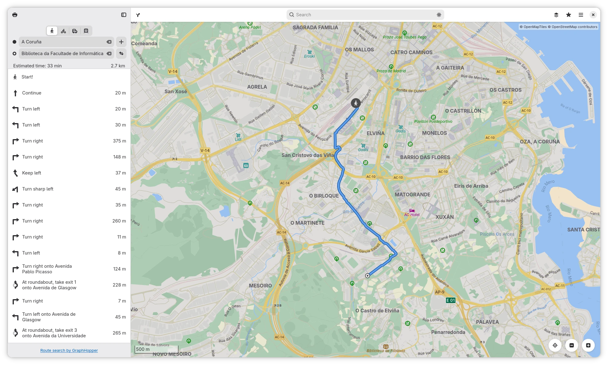 Maps driving directions