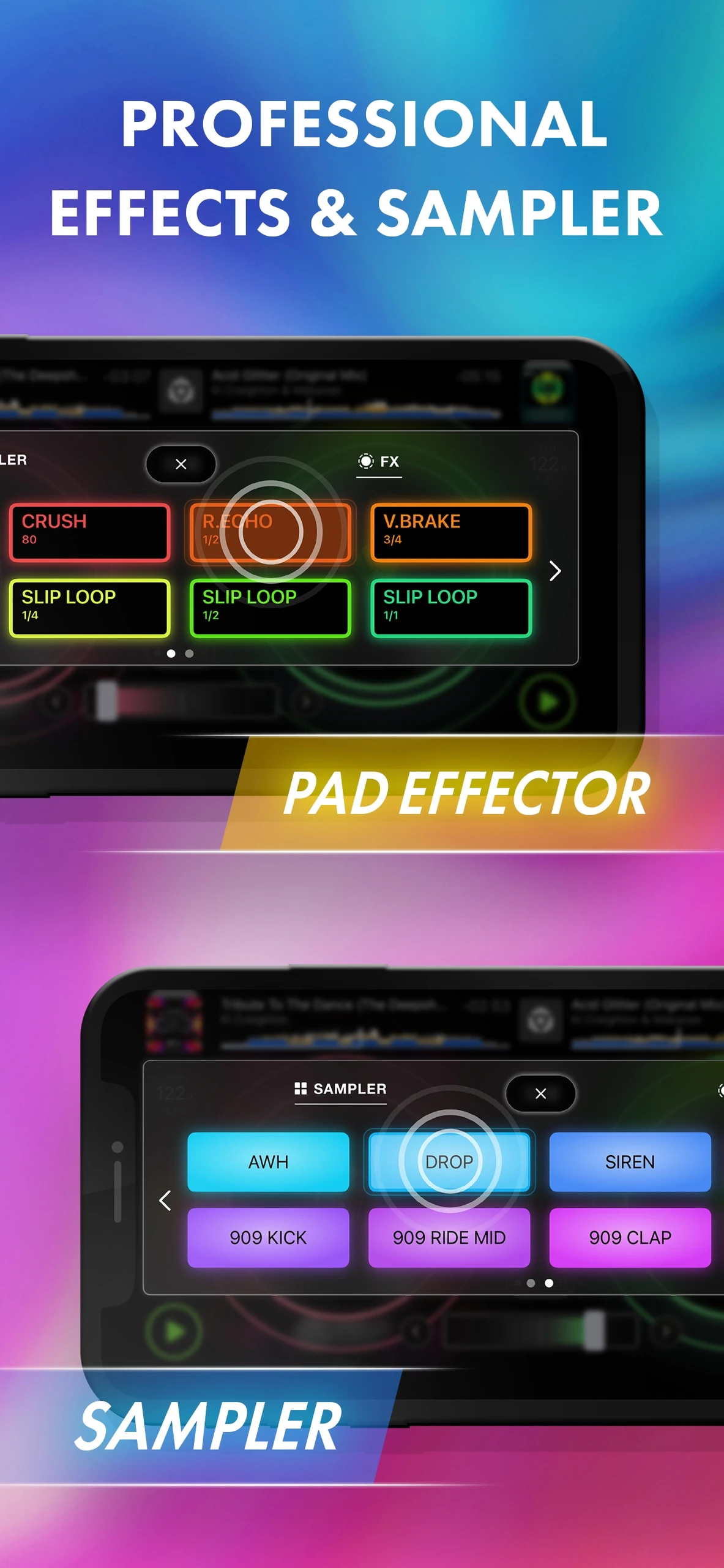 rekordbox Pad Effector and Sampler controls